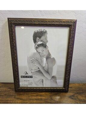 Malden 8x10 Ornate Bronze Finish Picture Frame For Wall Display